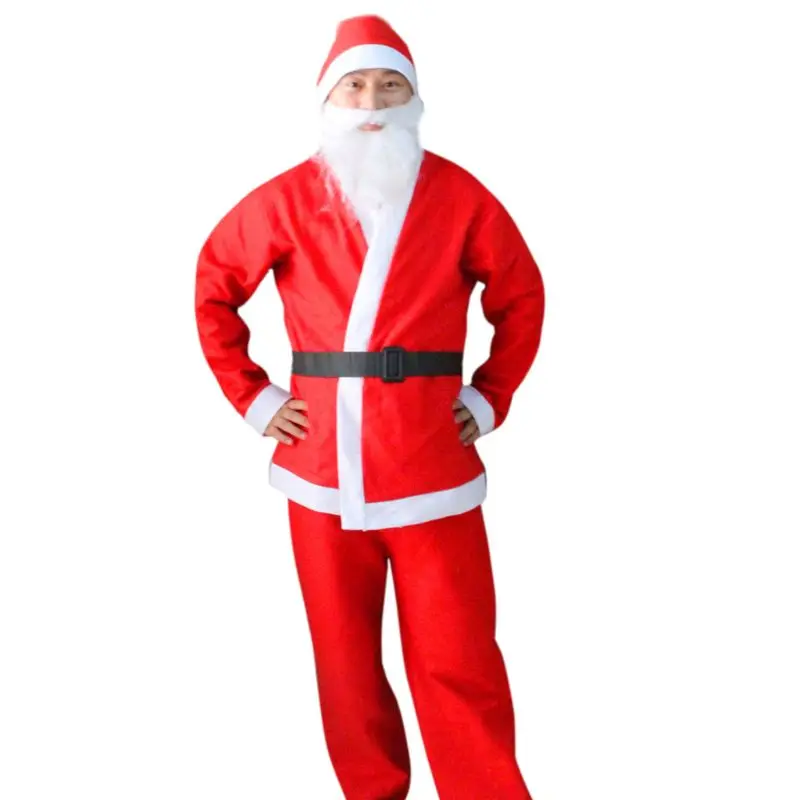 5Pcs/Set Adult Unisex Cosplay Christmas Suit Santa Claus Costume Long Sleeve Coat Pants Beard Hat Belt Holiday Party Outfit
5Pcs/Set Adult Unisex Cosplay Christmas Suit Santa Claus Costume Long Sleeve Coat Pants Beard Hat Belt Holiday Party Outfit
