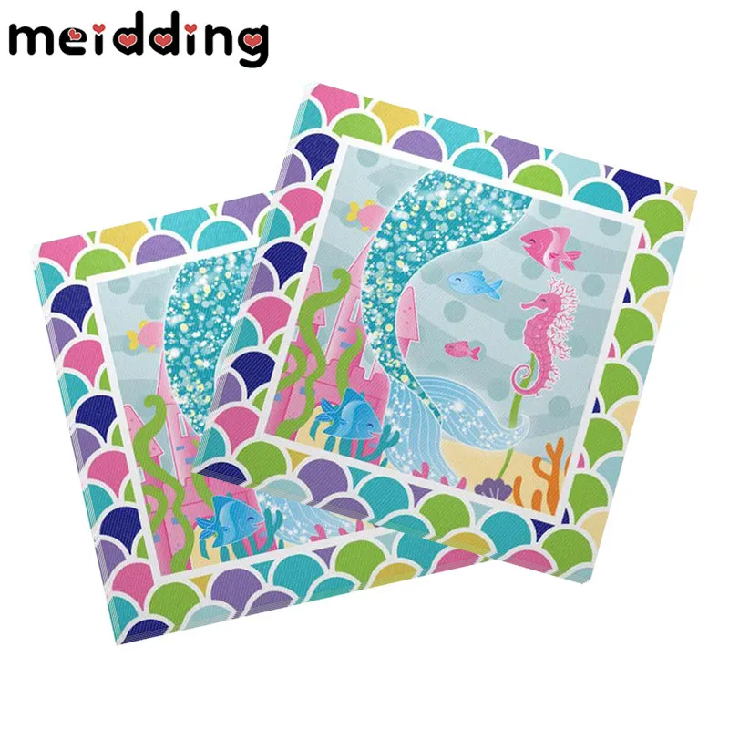 MEIDDING Happy Birthday Party Paper Napkins Mermaid Party Theme Decoration Baby Shower Girl Boy Birthday Party Decor Supplies
MEIDDING Happy Birthday Party Paper Napkins Mermaid Party Theme Decoration Baby Shower Girl Boy Birthday Party Decor Supplies