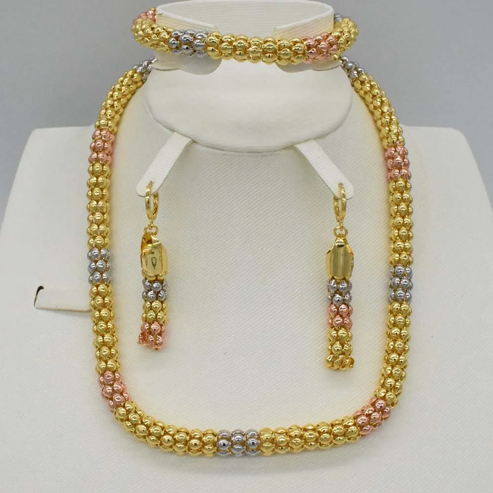Wedding Gold Color 3 Color Crystal statement necklace Jewelry Sets Party Women African Beads Bridal Earrings Accessories
Wedding Gold Color 3 Color Crystal statement necklace Jewelry Sets Party Women African Beads Bridal Earrings Accessories