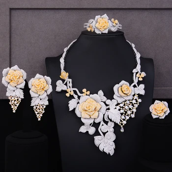 GODKI Spring Super Luxury Rose Flower Big Jewelry Sets For Women Wedding Party Dress Indian Bridal Cubic Zircon CZ Jewelry 2019
GODKI Spring Super Luxury Rose Flower Big Jewelry Sets For Women Wedding Party Dress Indian Bridal Cubic Zircon CZ Jewelry 2019