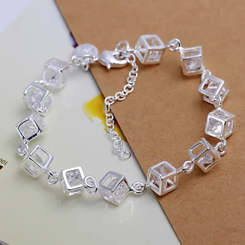 Silver color exquisite white crystal stone CZ bracelet fashion charm for women lady wedding hot sale female section H241 
Silver color exquisite white crystal stone CZ bracelet fashion charm for women lady wedding hot sale female section H241