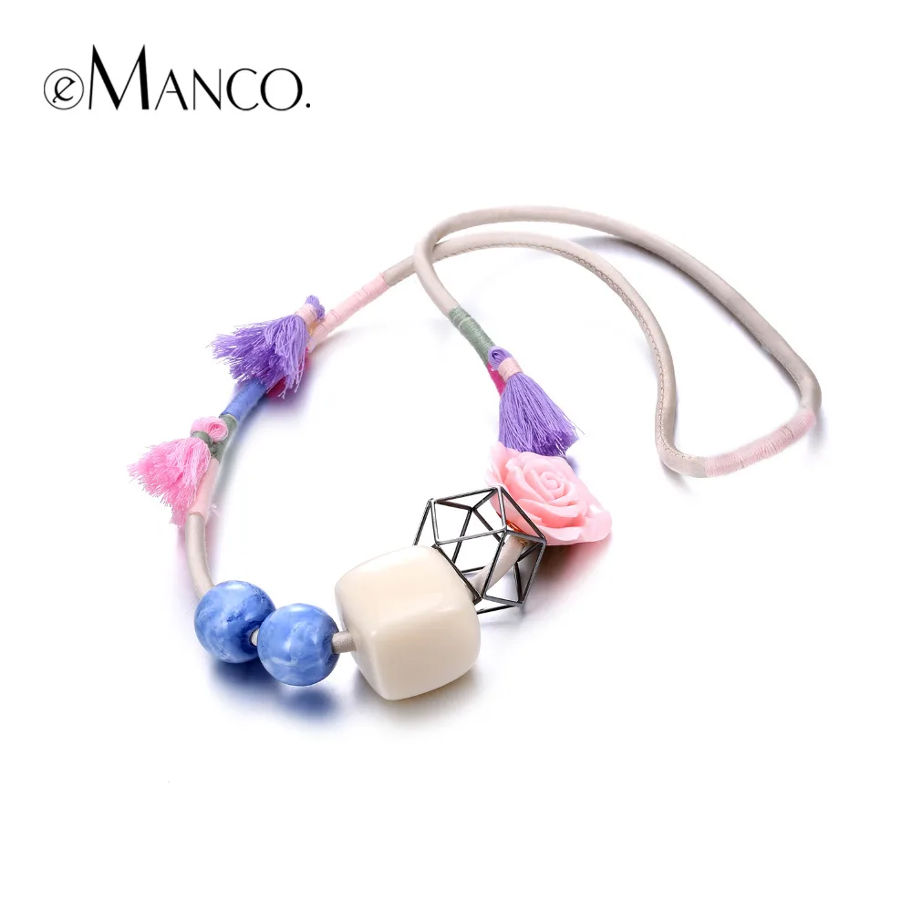 eManco women's Bohemian Long Necklaces Geometric Resin Tassel Pendants Necklace Trendy Pink Flower Necklace Fashion Jewelry
eManco women's Bohemian Long Necklaces Geometric Resin Tassel Pendants Necklace Trendy Pink Flower Necklace Fashion Jewelry