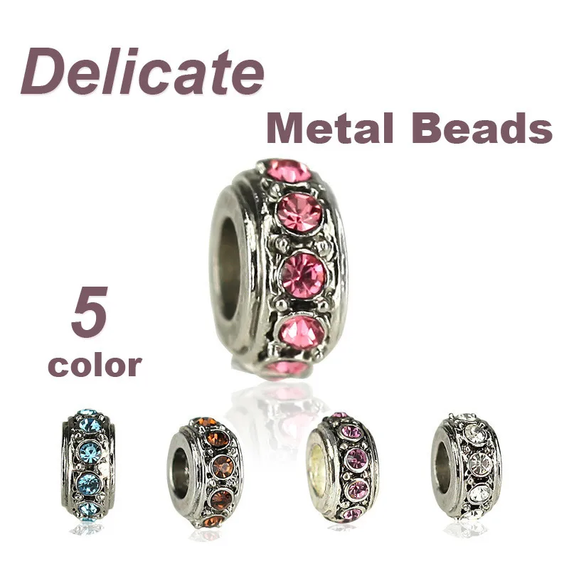 European Alloy Delicate Metal Rhinestone Bead and Pendant Fits for DIY Jewelry Making Pandora Charms Bracelet & Bangles
European Alloy Delicate Metal Rhinestone Bead and Pendant Fits for DIY Jewelry Making Pandora Charms Bracelet & Bangles