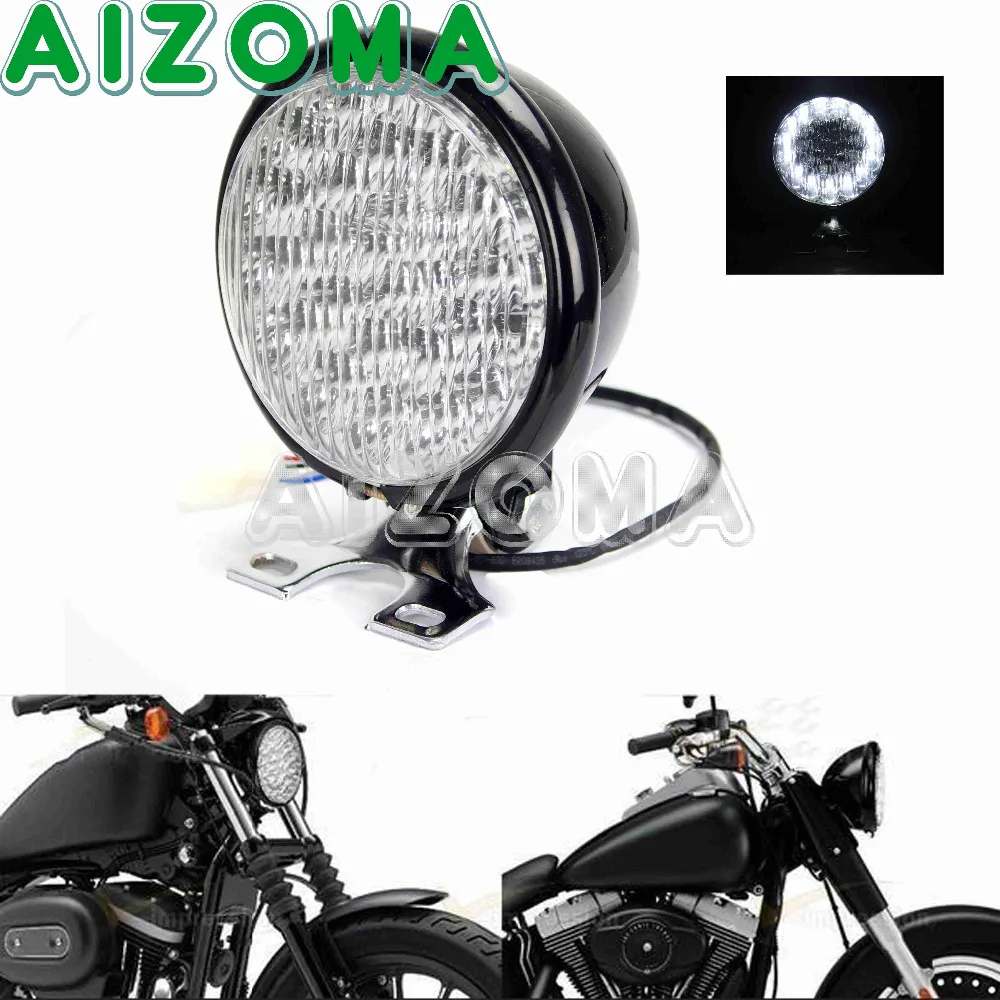 Motorcycle Custom Bike Black Iron Headlight 5"LED Mounting Front Lamp For Harly Dyna Softail Choppers Touring Custom Head Light
Motorcycle Custom Bike Black Iron Headlight 5"LED Mounting Front Lamp For Harly Dyna Softail Choppers Touring Custom Head Light