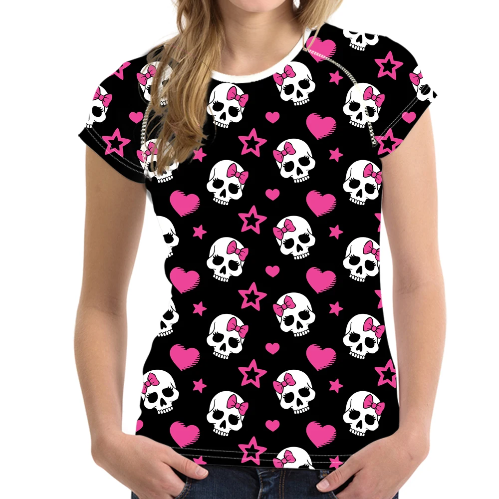 Noisy Designs Black Skull Pink Print Women T-shirt Causal Summer t shirt Elastic Wholesale Short Sleeve Women T Shirt Stylish
Noisy Designs Black Skull Pink Print Women T-shirt Causal Summer t shirt Elastic Wholesale Short Sleeve Women T Shirt Stylish