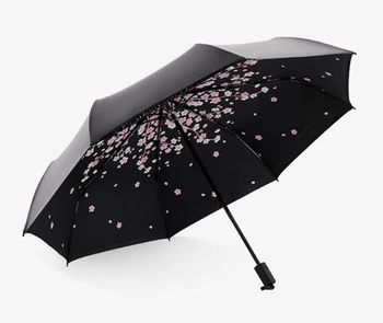 Lightweight Portable Folding Cherry Sun/Rain Umbrella Upscale Vinyl Printing Black UV Parasol Outdoor Windproof Bumbershoot
Lightweight Portable Folding Cherry Sun/Rain Umbrella Upscale Vinyl Printing Black UV Parasol Outdoor Windproof Bumbershoot