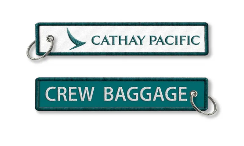 Cathay Pacific Crew Baggage Keyring Made By Twill + Ring With Merrow Border Embroidery Keychain Accept Custom
Cathay Pacific Crew Baggage Keyring Made By Twill + Ring With Merrow Border Embroidery Keychain Accept Custom