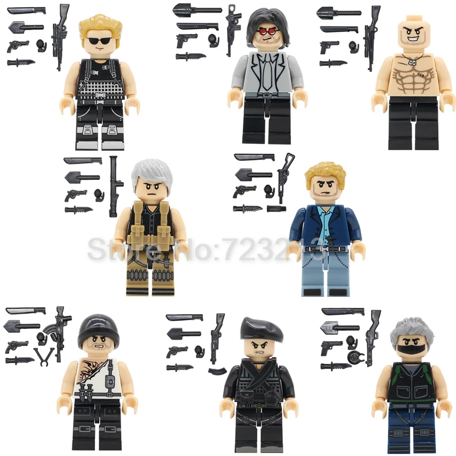 8pcs/set Military Shadow Task Force SWAT Figure Set With Weapon Gun The Terminator Building Blocks Model Bricks Toys D985
8pcs/set Military Shadow Task Force SWAT Figure Set With Weapon Gun The Terminator Building Blocks Model Bricks Toys D985