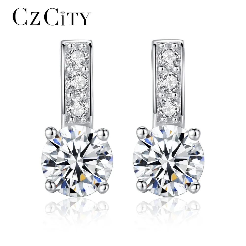 CZCITY Fashion 925 Silver Sterling Clear 6mm Cubic Zirconia Stud Earrings for Women Temperament Wedding Earrings Silver Jewelry
CZCITY Fashion 925 Silver Sterling Clear 6mm Cubic Zirconia Stud Earrings for Women Temperament Wedding Earrings Silver Jewelry