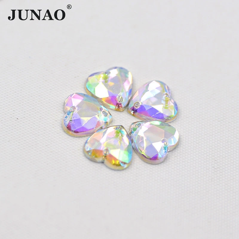 JUNAO 10mm 20mm 25mm Sewing Crystal AB Heart Rhinestones Flatback Acrylic Crystal Stones Sew On Beads For Clothes Dress Crafts
JUNAO 10mm 20mm 25mm Sewing Crystal AB Heart Rhinestones Flatback Acrylic Crystal Stones Sew On Beads For Clothes Dress Crafts