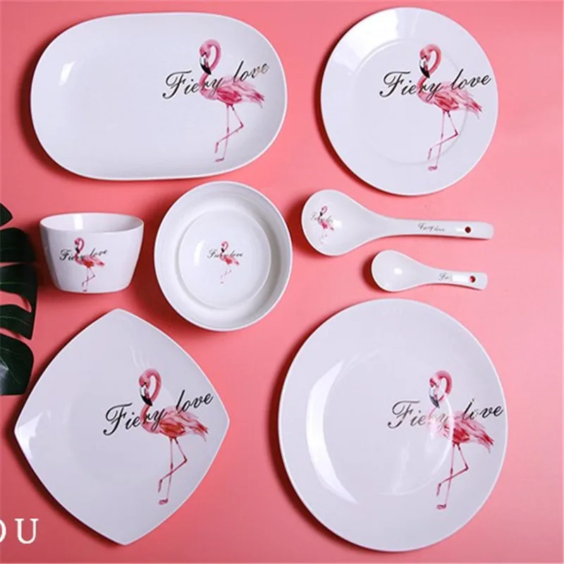 INS Flamingo Style Ceramic Plate Cutlery Set Wedding Party Supplies / 4PCS
INS Flamingo Style Ceramic Plate Cutlery Set Wedding Party Supplies / 4PCS