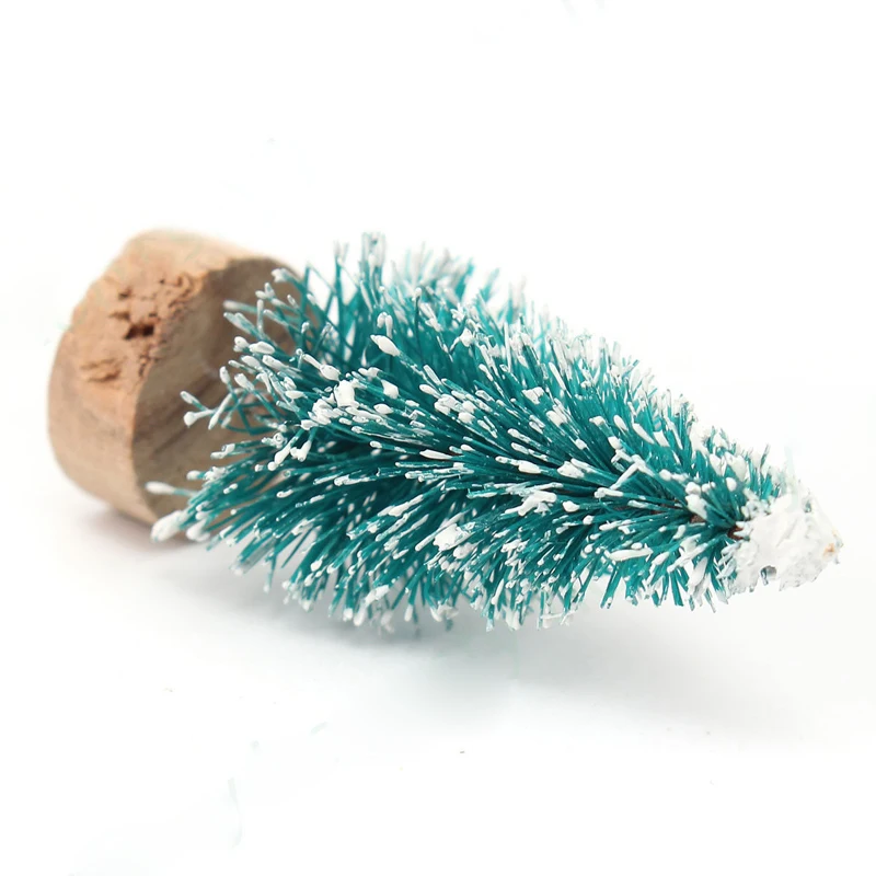 5Pcs x Mini 2019 Christmas Snow Tree Holiday Festival Gift Party Office Ornament Decor 4-12.5CM