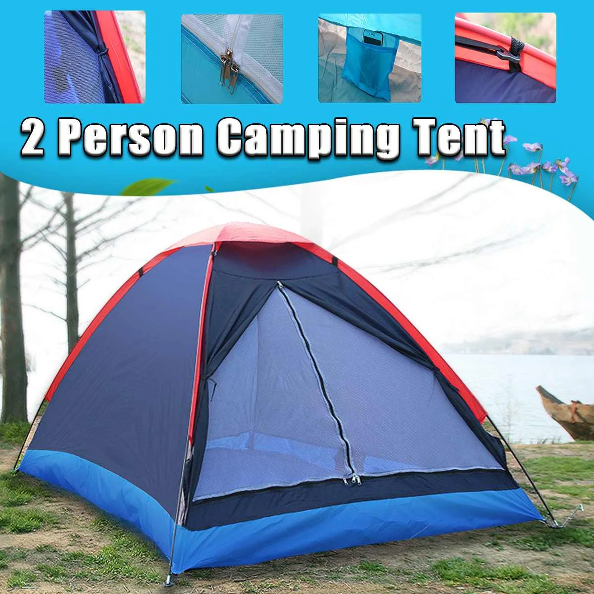 Random Color2 People Outdoor Travel Camping Tent Beach Kit Fishing Tent with Carry Bag for Hiking Traveling Fiberglass Pole
Random Color2 People Outdoor Travel Camping Tent Beach Kit Fishing Tent with Carry Bag for Hiking Traveling Fiberglass Pole