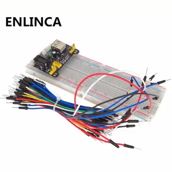 Original 3.3V/5V MB102 Breadboard power module+MB-102 830 points Solderless Prototype Bread board kit +65 Flexible jumper wires
Original 3.3V/5V MB102 Breadboard power module+MB-102 830 points Solderless Prototype Bread board kit +65 Flexible jumper wires