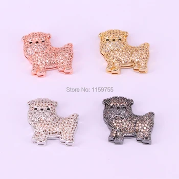 10Pcs Micro Pave CZ Dog Spacer Bead, Crystal Zironia Pave Connector, Charm Jewelry
10Pcs Micro Pave CZ Dog Spacer Bead, Crystal Zironia Pave Connector, Charm Jewelry