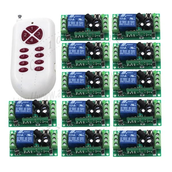 1000m DC 12v wireless rf remote control relay light switch,New 10A 12ch 1 transmitter+12 receiver for intelligent home SKU: 5114
1000m DC 12v wireless rf remote control relay light switch,New 10A 12ch 1 transmitter+12 receiver for intelligent home SKU: 5114