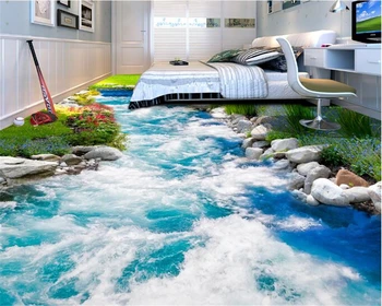 beibehang Decoration painting indoor bedroom bathroom papel de parede wallpaper small river water 3D floor stereoscopic painting
beibehang Decoration painting indoor bedroom bathroom papel de parede wallpaper small river water 3D floor stereoscopic painting