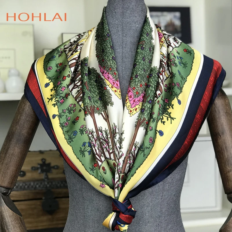 Fashion 100% Silk Feeling Scarf Women Female Satin Shawl Flower Printed Silk Scarves Foulard Neckerchief Square Head Wraps 90x90
Fashion 100% Silk Feeling Scarf Women Female Satin Shawl Flower Printed Silk Scarves Foulard Neckerchief Square Head Wraps 90x90