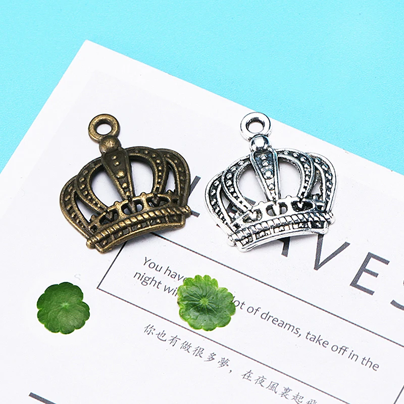 23*20mm 10pcs Crown Alloy Pendant For Diy Jewelry Making 2 Colors Antique Silver Antique Bronze No.1603
23*20mm 10pcs Crown Alloy Pendant For Diy Jewelry Making 2 Colors Antique Silver Antique Bronze No.1603