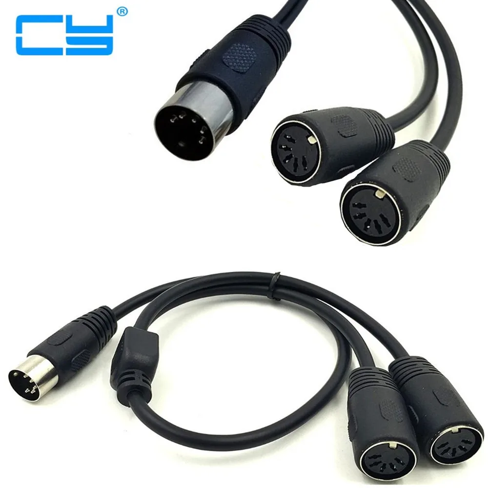 MIDI DIN 5-Pin Splitter Y Adapter Cable MIDI 5 Pin Male to dual 2 x DIN-5 Female Extension Audio Cable, MIDI keyboard MIDI 0.5m
MIDI DIN 5-Pin Splitter Y Adapter Cable MIDI 5 Pin Male to dual 2 x DIN-5 Female Extension Audio Cable, MIDI keyboard MIDI 0.5m