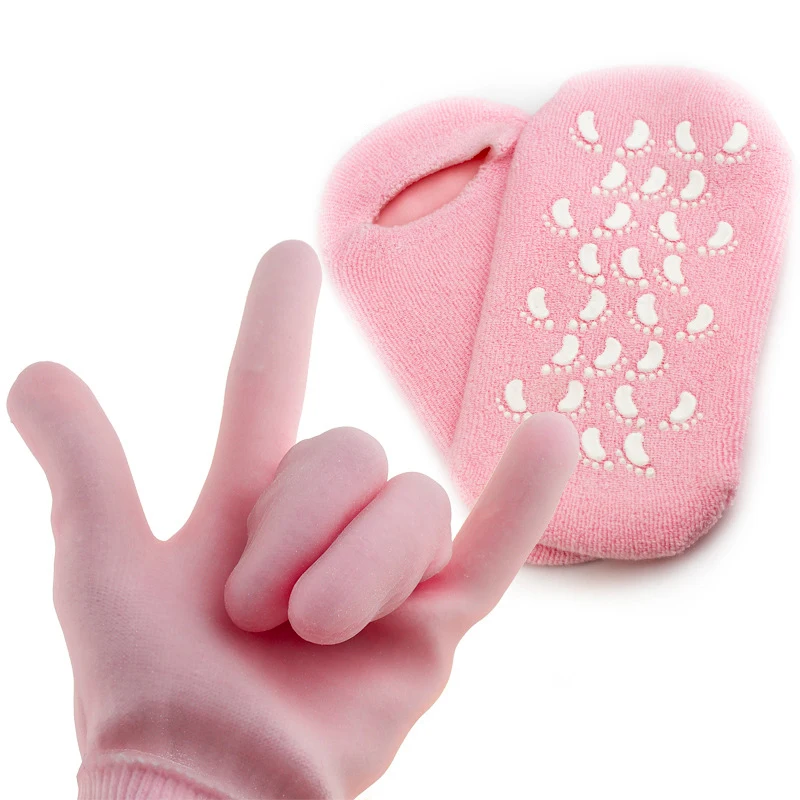Reusable SPA Gel Socks Gloves Moisturizing Whitening Exfoliating Smooth Hands Feet Care for Adult Hand Mask
Reusable SPA Gel Socks Gloves Moisturizing Whitening Exfoliating Smooth Hands Feet Care for Adult Hand Mask