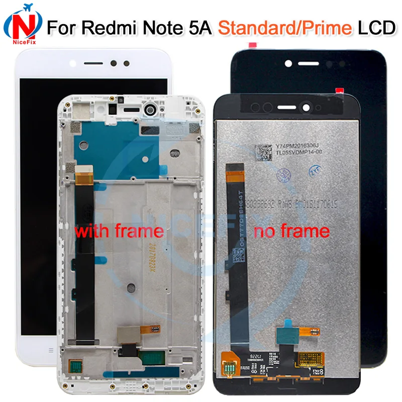 5.5" 720x1080 IPS Display For XIAOMI Redmi Note 5A LCD Touch Screen With Frame for Xiaomi Redmi Note 5A Prime LCD Y1 / Y1 Lite
5.5" 720x1080 IPS Display For XIAOMI Redmi Note 5A LCD Touch Screen With Frame for Xiaomi Redmi Note 5A Prime LCD Y1 / Y1 Lite