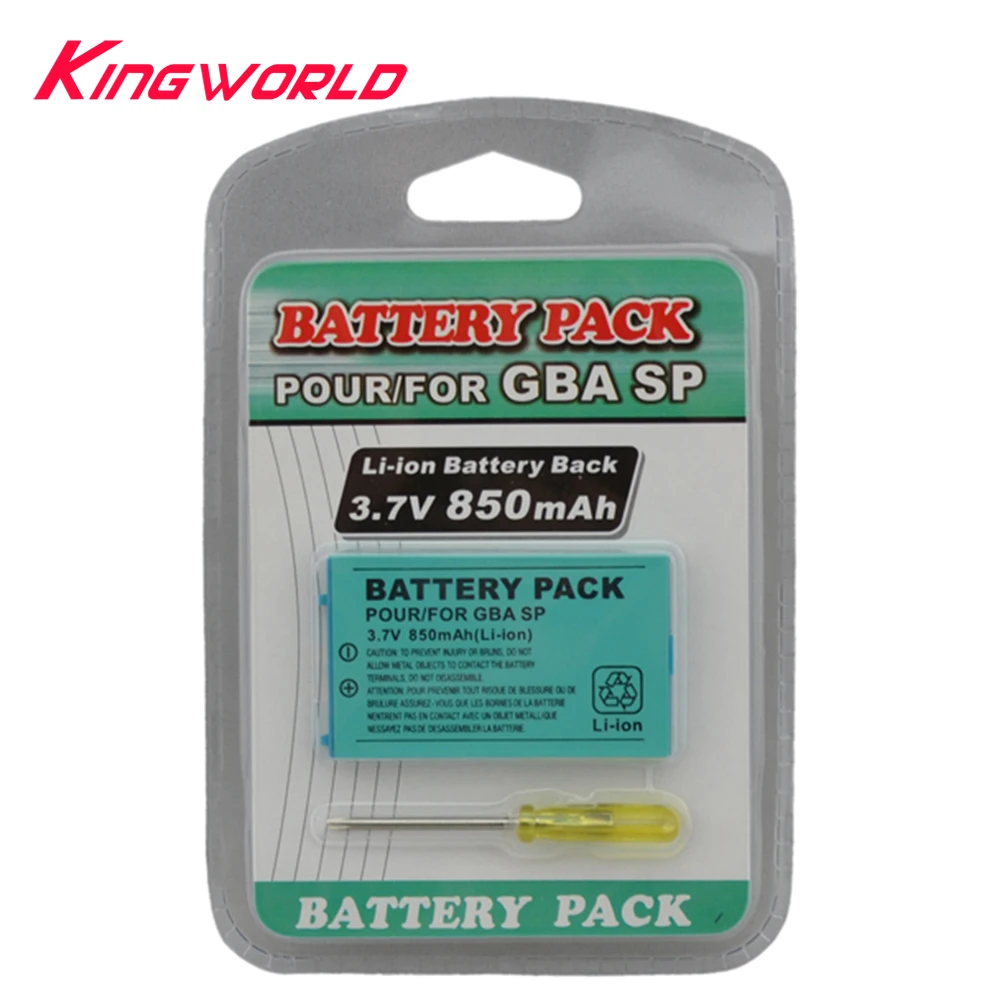 10pcs Rechargeable 3.7V 850mAh Li-ion Battery Pack for G-BA SP Console Power Pack with disassemble screwdriver
10pcs Rechargeable 3.7V 850mAh Li-ion Battery Pack for G-BA SP Console Power Pack with disassemble screwdriver