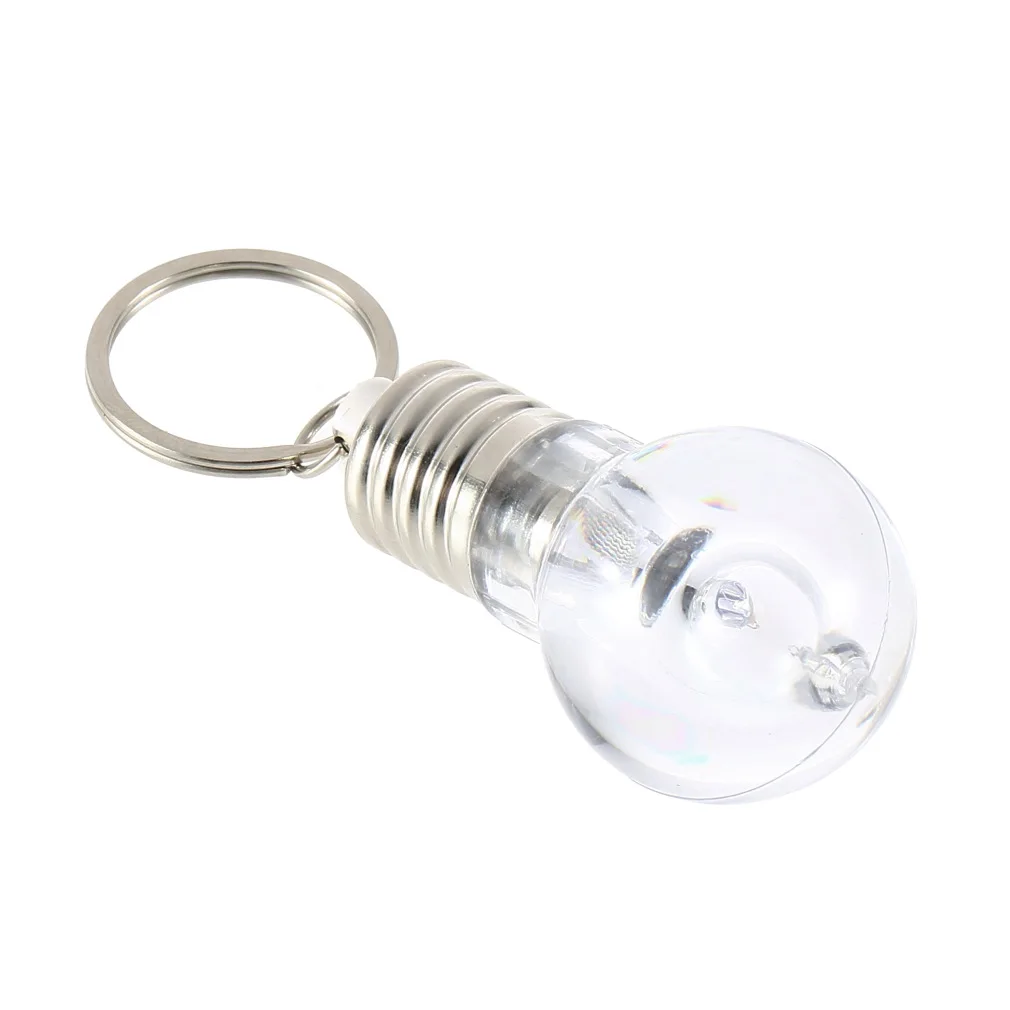 Creative Colorful Bike Light Changing LED Bicycle Light Mini Bulb Lamp Key Chain Ring Keychain Clear Bike Lamp Torch Keyring