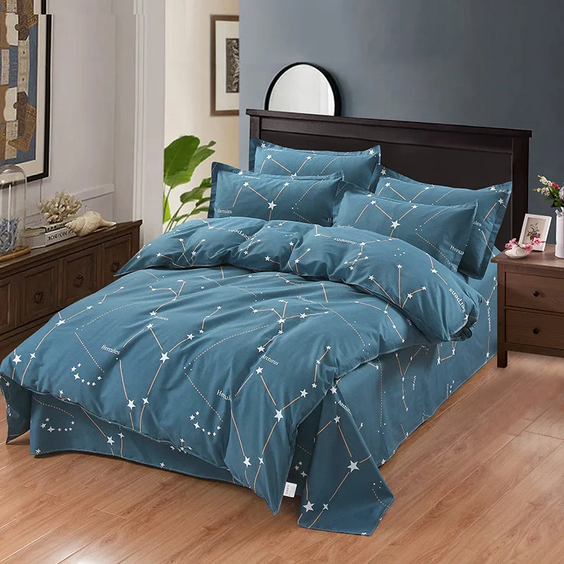 Starry sky Bedding Set Bed Linen Set AU style 4/3 pcs soft Bed Sheet Duvet Cover Single double size Navy Blue bedclothes
Starry sky Bedding Set Bed Linen Set AU style 4/3 pcs soft Bed Sheet Duvet Cover Single double size Navy Blue bedclothes