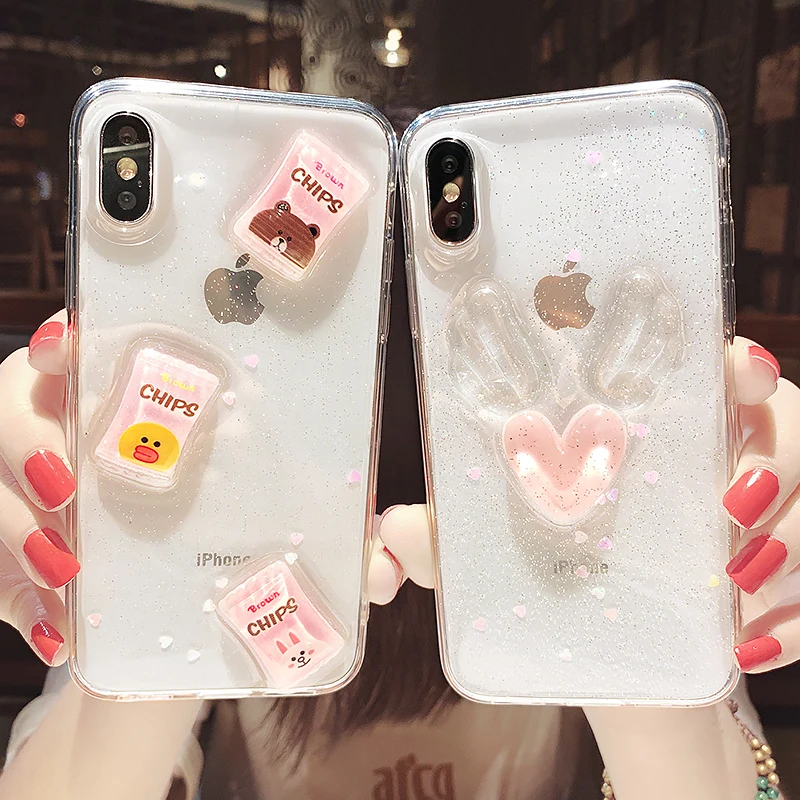 Cute 3D Gummy Bear Candy Glitter Shining Transparent Case For iPhone X XR XS Max Silicone Cover 3D Candy Soft Glossy Phone Cases
Cute 3D Gummy Bear Candy Glitter Shining Transparent Case For iPhone X XR XS Max Silicone Cover 3D Candy Soft Glossy Phone Cases