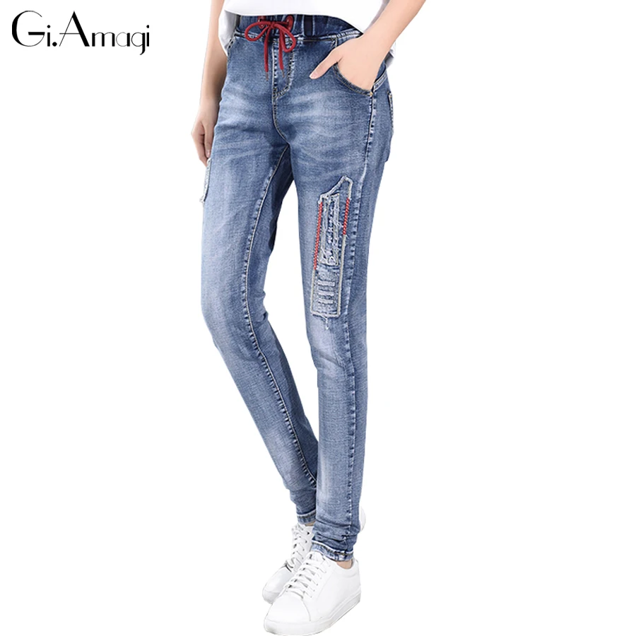 WOMEN JEANS 2017 New Fashion loose was thin elastic waist Harlan Jeans Casual Denim skinny Pant Femme Jeans Trousers Female
WOMEN JEANS 2017 New Fashion loose was thin elastic waist Harlan Jeans Casual Denim skinny Pant Femme Jeans Trousers Female