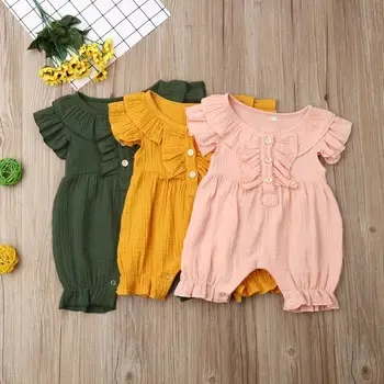 Newborn Baby Girl Clothing Romper Cotton Jumpsuit Short Sleeve Ruffle rompers Playsuit Clothes Outfit Baby girls
Newborn Baby Girl Clothing Romper Cotton Jumpsuit Short Sleeve Ruffle rompers Playsuit Clothes Outfit Baby girls