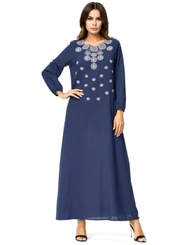 Casual Embroidery Women's Long Sleeve Dress Abaya Vintage Full Dresses Kimono Tassels Loose Muslim Robe Gowns Islamic Clothing
Casual Embroidery Women's Long Sleeve Dress Abaya Vintage Full Dresses Kimono Tassels Loose Muslim Robe Gowns Islamic Clothing