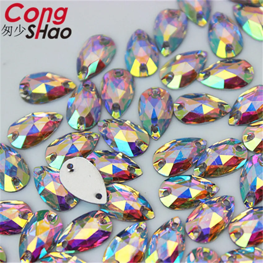 Cong Shao 200pcs 6*12/7*12mm Drop shape Crystals AB Rhinestone Flatback sewing 2 Hole Stones Resin For DIY Wedding Dress WC66
Cong Shao 200pcs 6*12/7*12mm Drop shape Crystals AB Rhinestone Flatback sewing 2 Hole Stones Resin For DIY Wedding Dress WC66