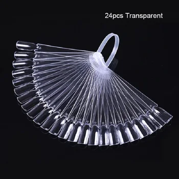 24Pcs Transparent White Color Card False Nail Tips Fan Shape Nail Art Practice Display Tools
24Pcs Transparent White Color Card False Nail Tips Fan Shape Nail Art Practice Display Tools
