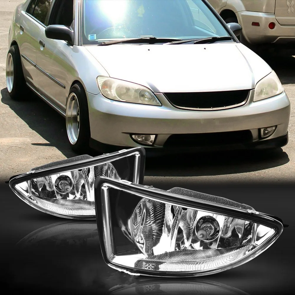 JanDeNing Car Front Bumper Fog Light Driving Lamp w/Switch+Harness For 2004-2005 Honda Civic
JanDeNing Car Front Bumper Fog Light Driving Lamp w/Switch+Harness For 2004-2005 Honda Civic