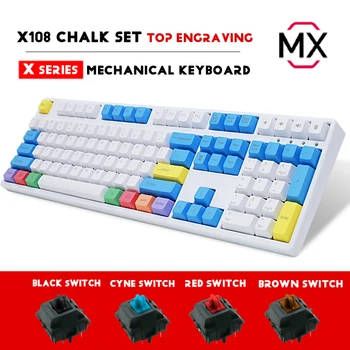 X87/108 PBT Laser Engraving Keycaps Cherry MX Mechanical Keyboard Classic Ladder Design Keyboard For Notebook Desktop
X87/108 PBT Laser Engraving Keycaps Cherry MX Mechanical Keyboard Classic Ladder Design Keyboard For Notebook Desktop