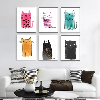Modern Watercolor Kawaii Cat Face A4 Poster Print Japanese Wall Art Pictures Cute Girl Home Decor Canvas Painting
Modern Watercolor Kawaii Cat Face A4 Poster Print Japanese Wall Art Pictures Cute Girl Home Decor Canvas Painting