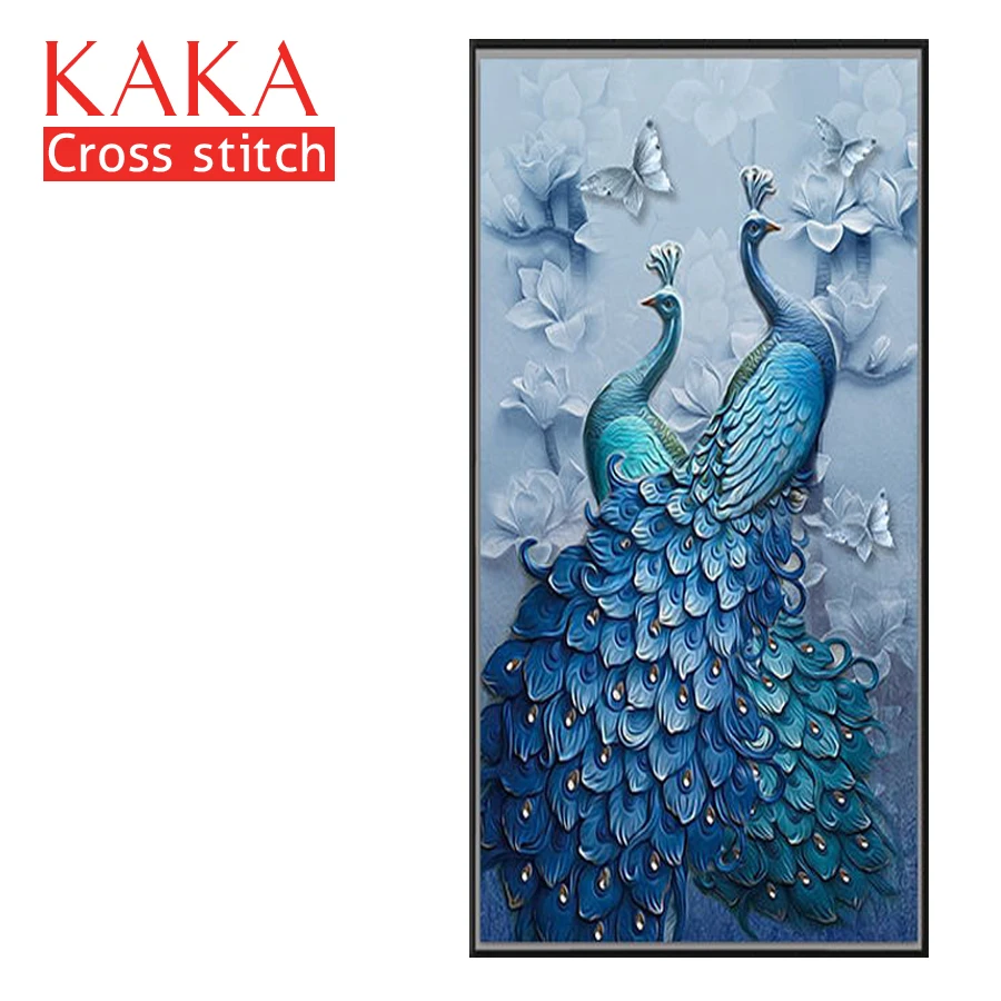 KAKA Cross stitch kits,5D Lovers Blue Peacock,Embroidery needlework sets with printed pattern,11CT canvas,Home Decor Painting
KAKA Cross stitch kits,5D Lovers Blue Peacock,Embroidery needlework sets with printed pattern,11CT canvas,Home Decor Painting
