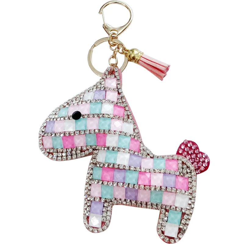 Cute Inlay Crystal Rhinestone PU Leather Horse Key Chains Tassel Keychains Car Key Rings Holder Trinkets Bag Women Charm Pendant
Cute Inlay Crystal Rhinestone PU Leather Horse Key Chains Tassel Keychains Car Key Rings Holder Trinkets Bag Women Charm Pendant