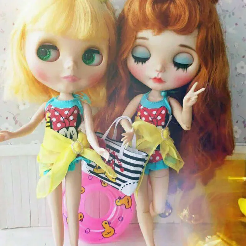 1set Mini Swimsuit+ Swimming Ring and ring+duck & Suit Set Clothes Doll Accessories for Blyth, Barbies, Licca, Azone 1/6 Doll
1set Mini Swimsuit+ Swimming Ring and ring+duck & Suit Set Clothes Doll Accessories for Blyth, Barbies, Licca, Azone 1/6 Doll