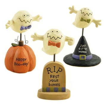 Set of 3 Resin Halloween Figurines Birds Ghost over Pumpkin Bird Witch Hat Base Statue Home Furnishing Decoration Craft
Set of 3 Resin Halloween Figurines Birds Ghost over Pumpkin Bird Witch Hat Base Statue Home Furnishing Decoration Craft