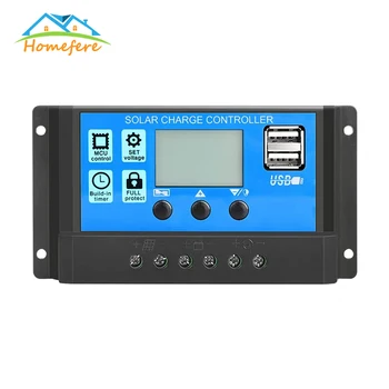 Automatic 12V/24V Solar Controller 60A/50A/40A/30A/20A/10A PWM Controllers LCD Dual USB 5V Output Solar Panel PV Regulator
Automatic 12V/24V Solar Controller 60A/50A/40A/30A/20A/10A PWM Controllers LCD Dual USB 5V Output Solar Panel PV Regulator