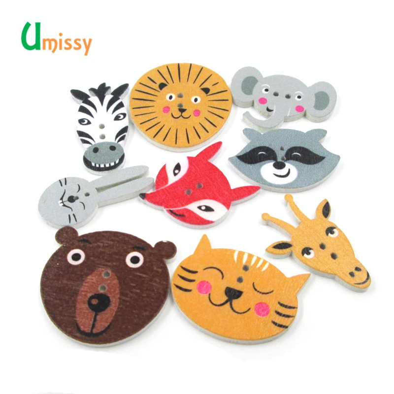 50pcs Random Mixed 2 Holes Pattern Cartoons Cat Animals Wood Sewing Buttons Scrapbooking
50pcs Random Mixed 2 Holes Pattern Cartoons Cat Animals Wood Sewing Buttons Scrapbooking