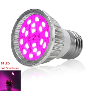 Full Spectrum 18 LED Grow Plant Light Lamp For Indoor Flower Growth Bulbs Hydroponics Greenhouse Aquarium Growing Lamps E27 Type
Full Spectrum 18 LED Grow Plant Light Lamp For Indoor Flower Growth Bulbs Hydroponics Greenhouse Aquarium Growing Lamps E27 Type