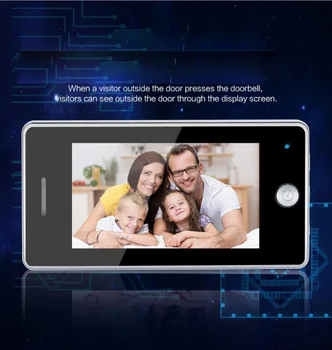 720P HD Door Peephole Viewer Wired Door Eye 4.3 inch LCD Color Digital TFT Memory Security Camera 120 Degree Viewing Angle
720P HD Door Peephole Viewer Wired Door Eye 4.3 inch LCD Color Digital TFT Memory Security Camera 120 Degree Viewing Angle
