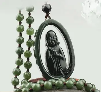 Dark green, the original stone Pure manual sculpture hollow out sitting Buddha pendant necklace charm men's and women's style
Dark green, the original stone Pure manual sculpture hollow out sitting Buddha pendant necklace charm men's and women's style