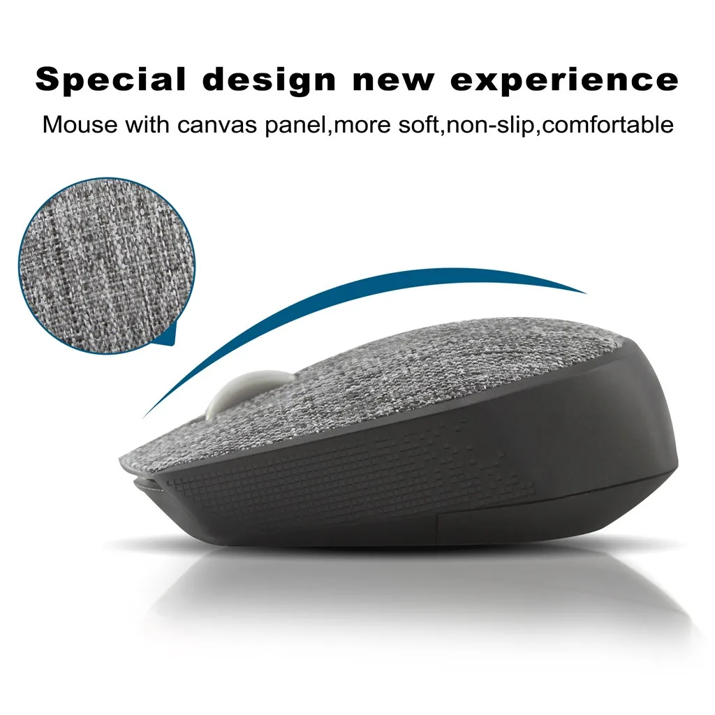 CM0142 Wireless Mouse 2.4GHz Portable Optical Silent 1000 DPI Mouse Soft Fabric Cover Ergonomic USB Mice For Laptop PC
CM0142 Wireless Mouse 2.4GHz Portable Optical Silent 1000 DPI Mouse Soft Fabric Cover Ergonomic USB Mice For Laptop PC