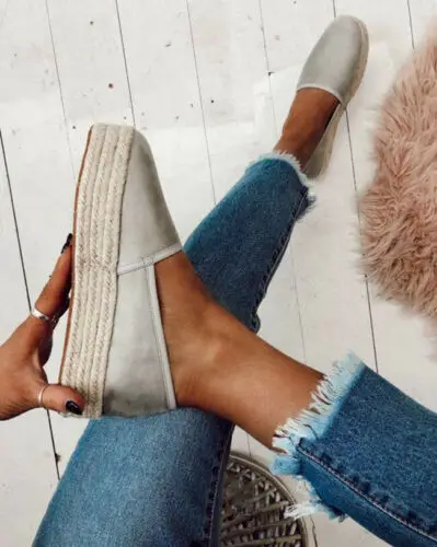 Puimentiua Espadrilles Women Flats Shoes Slip On Casual Ladies Canvas Shoes thick bottom Lazy Loafers Female Espadrilles 2019
Puimentiua Espadrilles Women Flats Shoes Slip On Casual Ladies Canvas Shoes thick bottom Lazy Loafers Female Espadrilles 2019