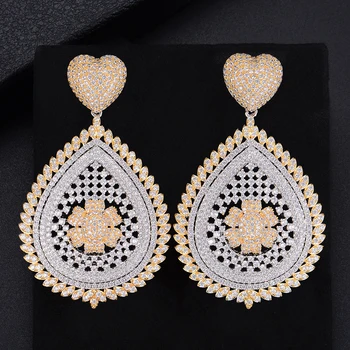 Luxury Heart Shape Pierced Waterdrop Teardrop Pendant Hollow CZ Dangle Drop Earrings For Women Girls
Luxury Heart Shape Pierced Waterdrop Teardrop Pendant Hollow CZ Dangle Drop Earrings For Women Girls